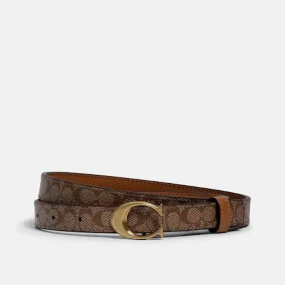 Coach Accessories - Coach Signature Buckle Belt, 18 Mm Size Large, Color - Khaki NWT